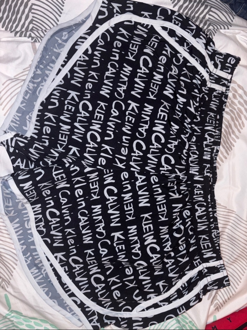 Calvin Klein Black and White Logo Shorts